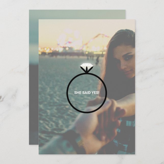 Convite de festas noivado (Frente/Verso)