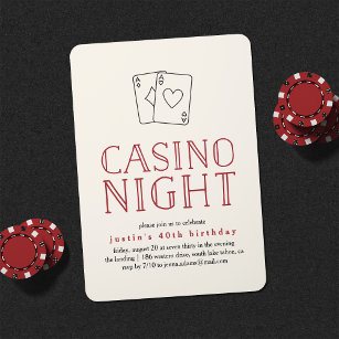 Convite de festas Noturno Moderno do Casino