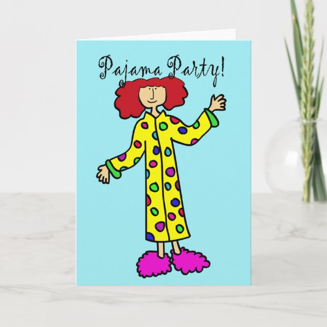 Convite de festas Pajama (Frente)