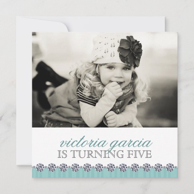 Convite de festas para crianças brancas (Frente)