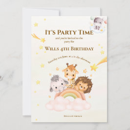 Convite de festas Para Crianças Safari