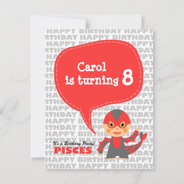 Convite de festas para peixes (Frente)