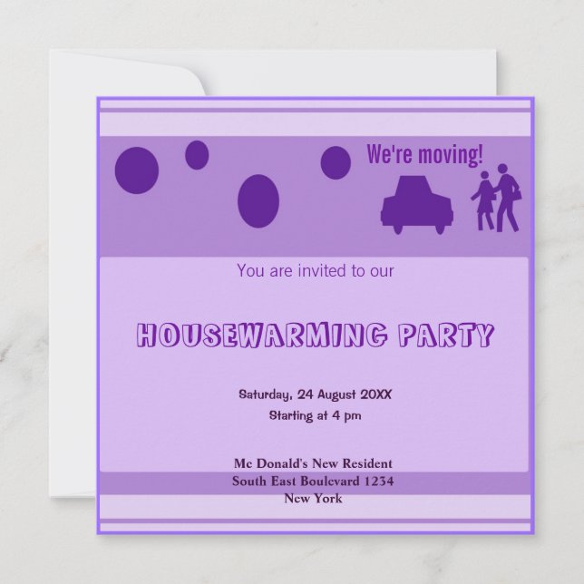 Convite de festas para uso doméstico (Frente)