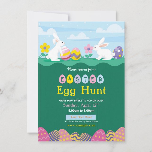 Convite de festas Páscoa (Frente)