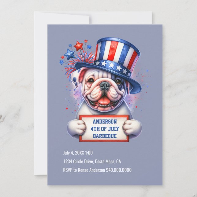 Convite de festas Patriótico Gótico (Frente)