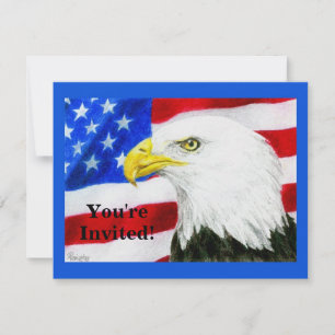 Convite de festas - Patriótico - "Orgulho American