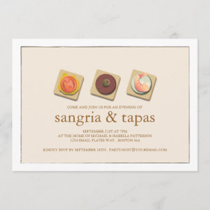 Convite de festas Pequeno Bites Trio Sangria & Tap