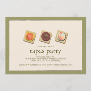 Convite de festas pequeno dos Tapas do trio das