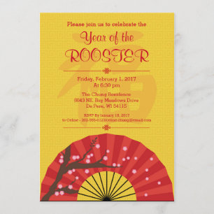 Convite de festas personalizado chinês do ano nov