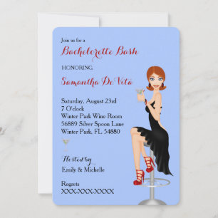 Convite de festas Personalizado de Bachelorette Ba