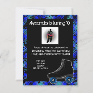 Convite de festas personalizado de inclinação