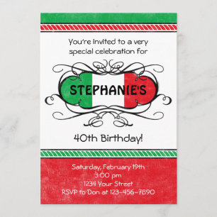 Convite de festas personalizado italiano Crest