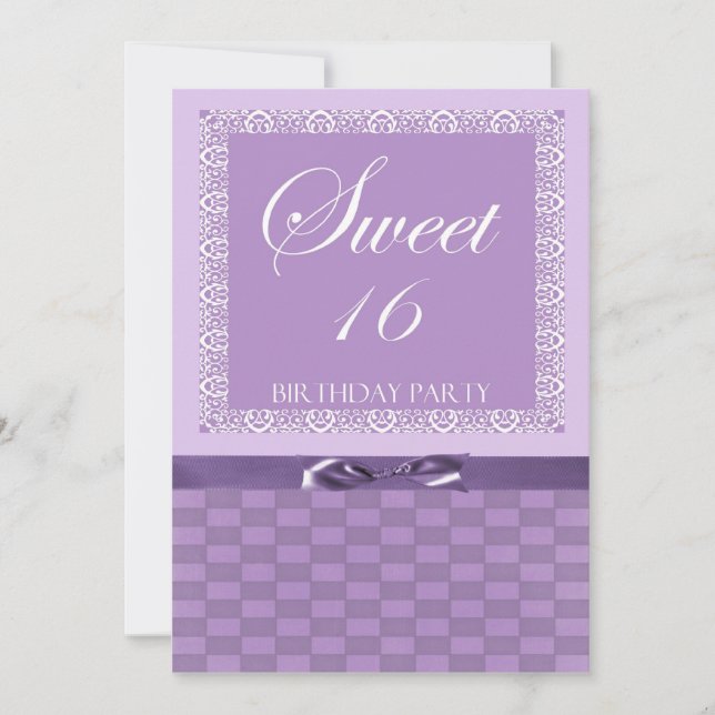 Convite de festas Personalizado Sweet 16 (Frente)