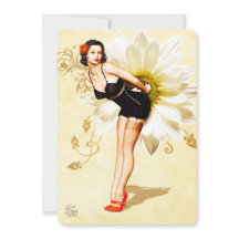 Convite de festas Pin-Up da Face Daisy