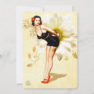 Convite de festas Pin-Up da Face Daisy