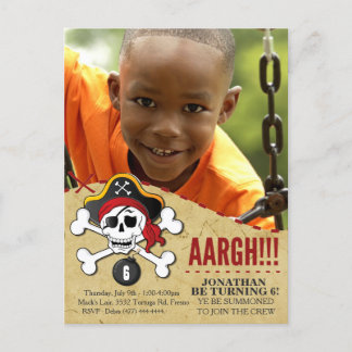 Convite de festas Pirata de Crianças