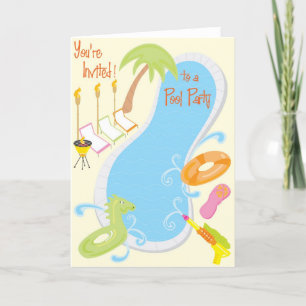 Convite de festas piscina