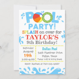 Convite de festas piscina | Convite para Festa de 