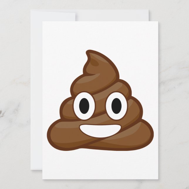 convite de festas poop emoji (Frente)