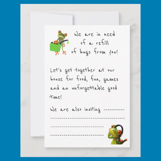 Convite de festas "Precisamos de mais abraços de v