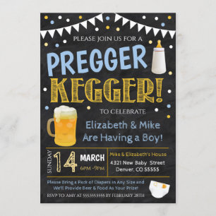 Convite de festas Pregger Kegger