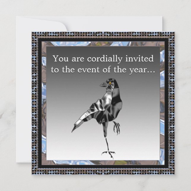 Convite de festas preto (Frente)