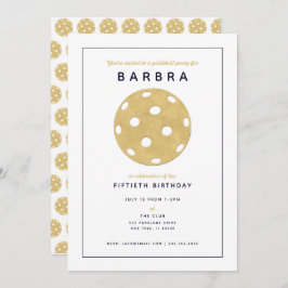 Convite de festas Preto Dourado para Chic Party Pi