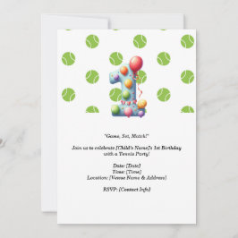 Convite de festas primeiro aniversario tênis