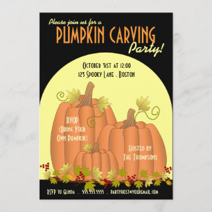 Convite de festas Pumpkins e Luar