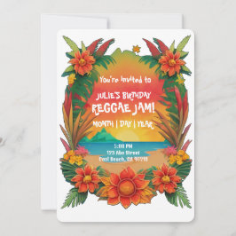 Convite de festas Reggae
