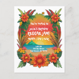 Convite de festas Reggae