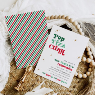 Convite de festas Retro Boho de Ano Novo