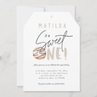 convite de festas rosquinha doce de um primeiro an