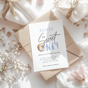 convite de festas rosquinha doce de um primeiro an