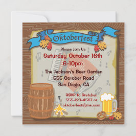 Convite de festas Rustic Oktoberfest