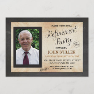 Convite de festas rústico do giz da foto da