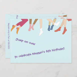 Convite de festas Saltar E Voltar