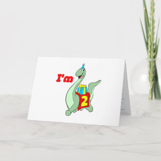 Convite de festas segundo aniversário - Dinossauro