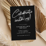 Convite de festas simples de aniversário de 30 ano<br><div class="desc">Convite de festas simples de aniversário de 30 anos moderno</div>