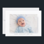 Convite de festas Simples de Batismo Fotográfico<br><div class="desc">Disponível aqui: http://www.zazzle.com/selectpartysupplies</div>