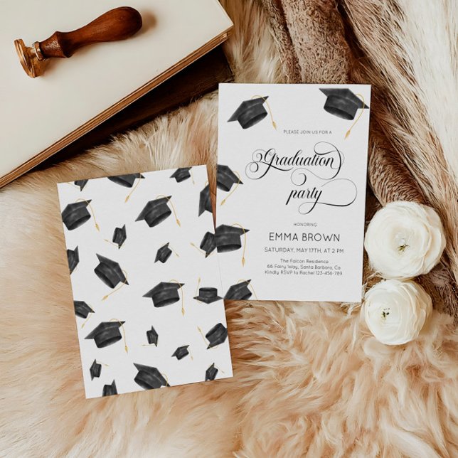 Convite de festas simples, graduação 2024 (Criador carregado)