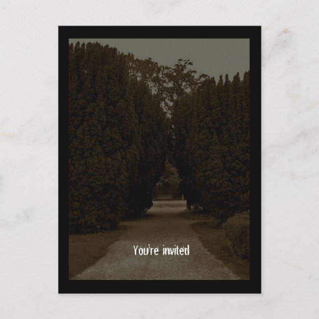 Convite de festas sinistro do Dia das Bruxas (Frente)