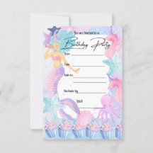 Convite de festas Sirena