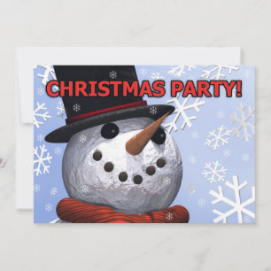 Convite de festas Snowman