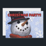 Convite de festas Snowman<br><div class="desc">Um bonitinho Snowman anuncia o seu convite</div>