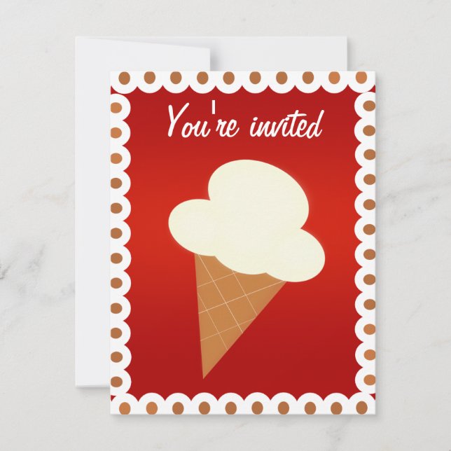 Convite de festas social sorvete (Frente)