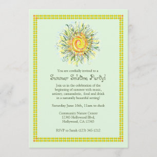 Convite de festas Solstício de Verão