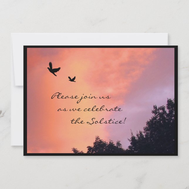 Convite de festas Solstício de Verão para Dovs Sun (Frente)