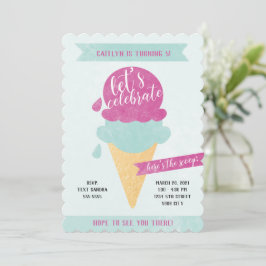 Convite de festas Sorvete