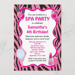 Convite de festas Spa, festa de aniversário do Sp